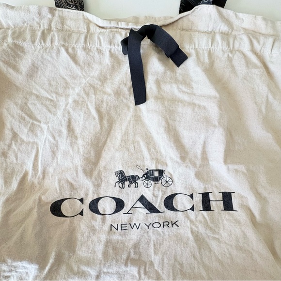 Coach Drawstring Dust Bag Storage Cover Bag 21.5”x15” Self Made Large Tote Bag - Picture 4 of 7